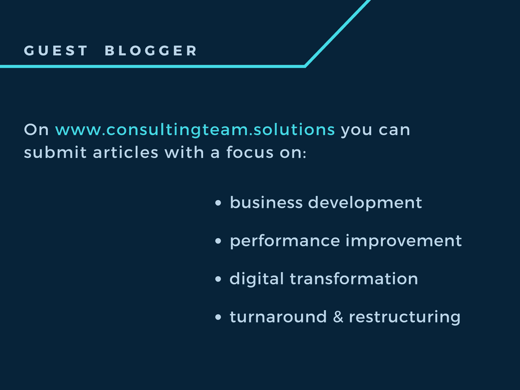 Become a Guest Blogger with Consulting Team Solutions