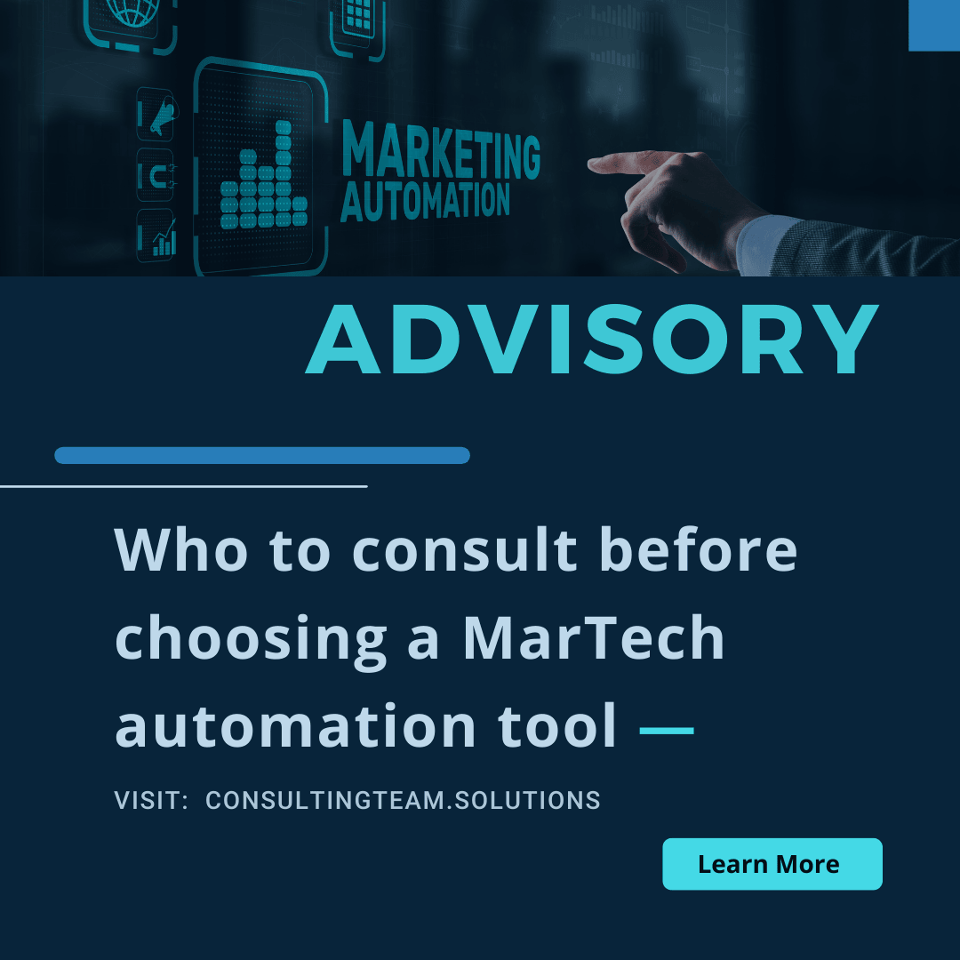Who to consult before choosing a MarTech automation tool - by Elena Debbaut